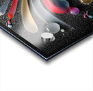 Rainbow Ribbon Rush – Night Glow Abstract Print Acrylic print