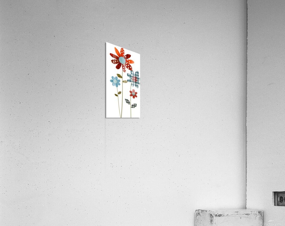 Plaid Botanica 20 - Graphic Floral Art Prints Acrylic Print