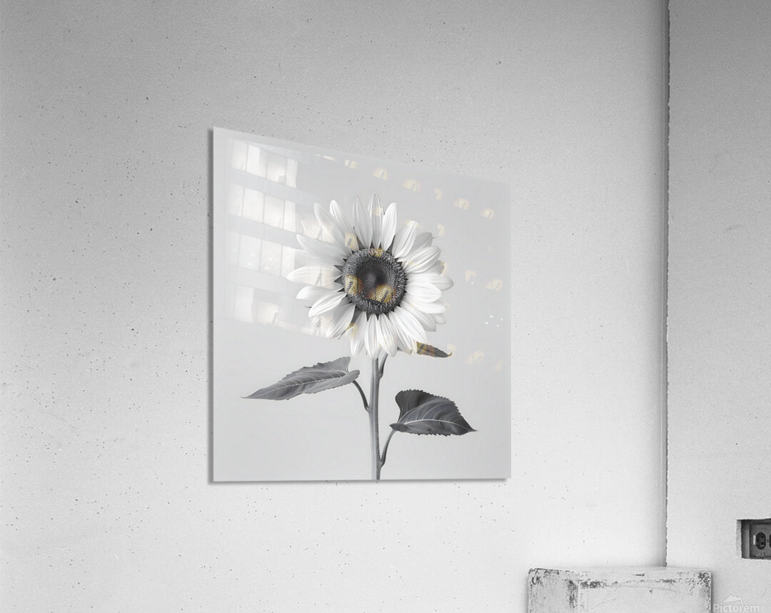 Sunflower Selfie 7 - Sunflower Portrait Art Prints Acrylic Print