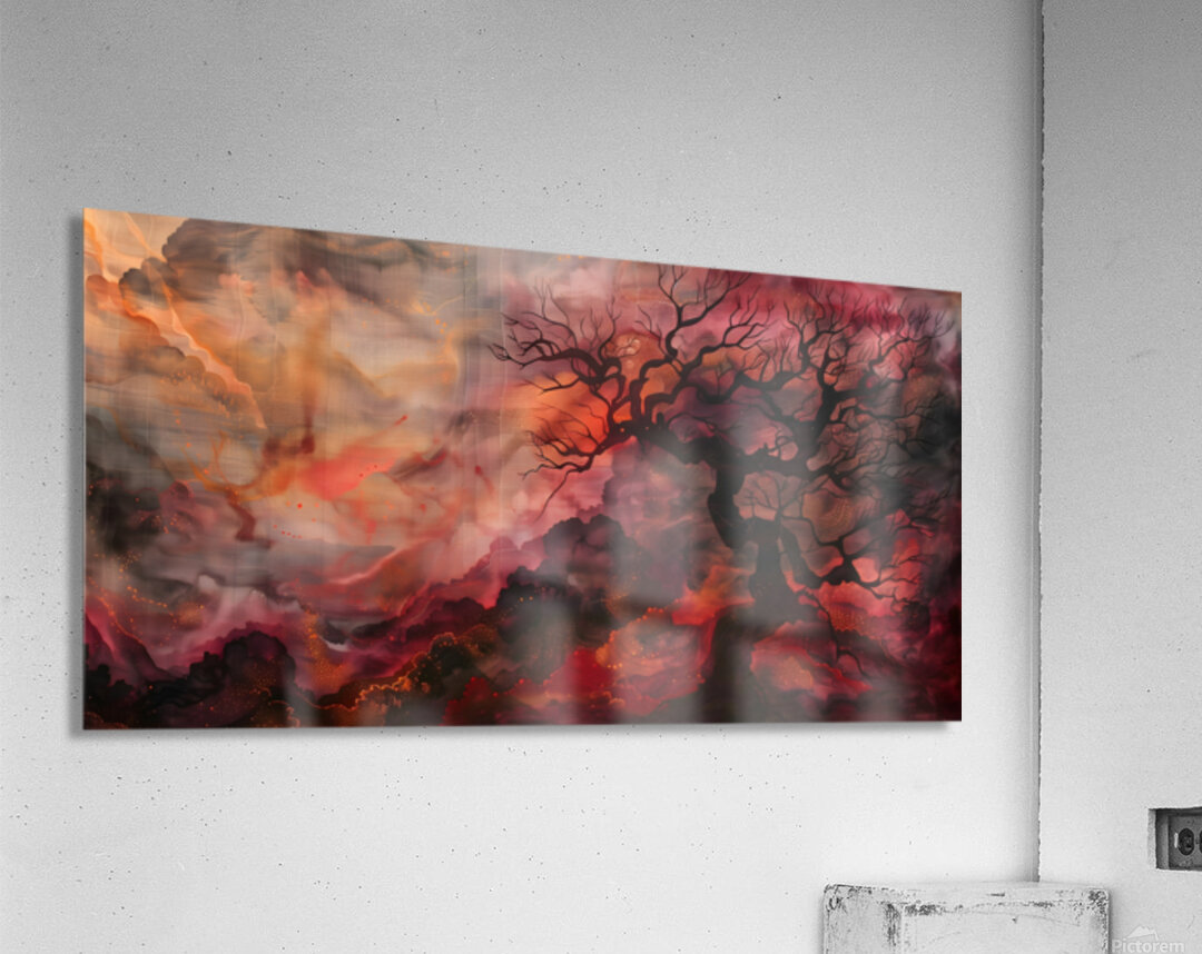 Hi No Kehai 火の気配 - Presence Of Fire - Japanese Abstract Art Prints Acrylic Print