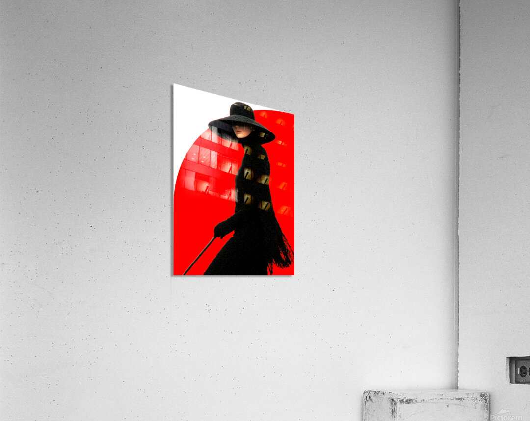 Lady of Mystery – Vintage Noir Fashion Art Print Acrylic Print