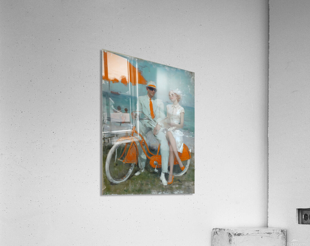 Elegance Under the Sun – Vintage Fashion Poster Art Print Acrylic Print