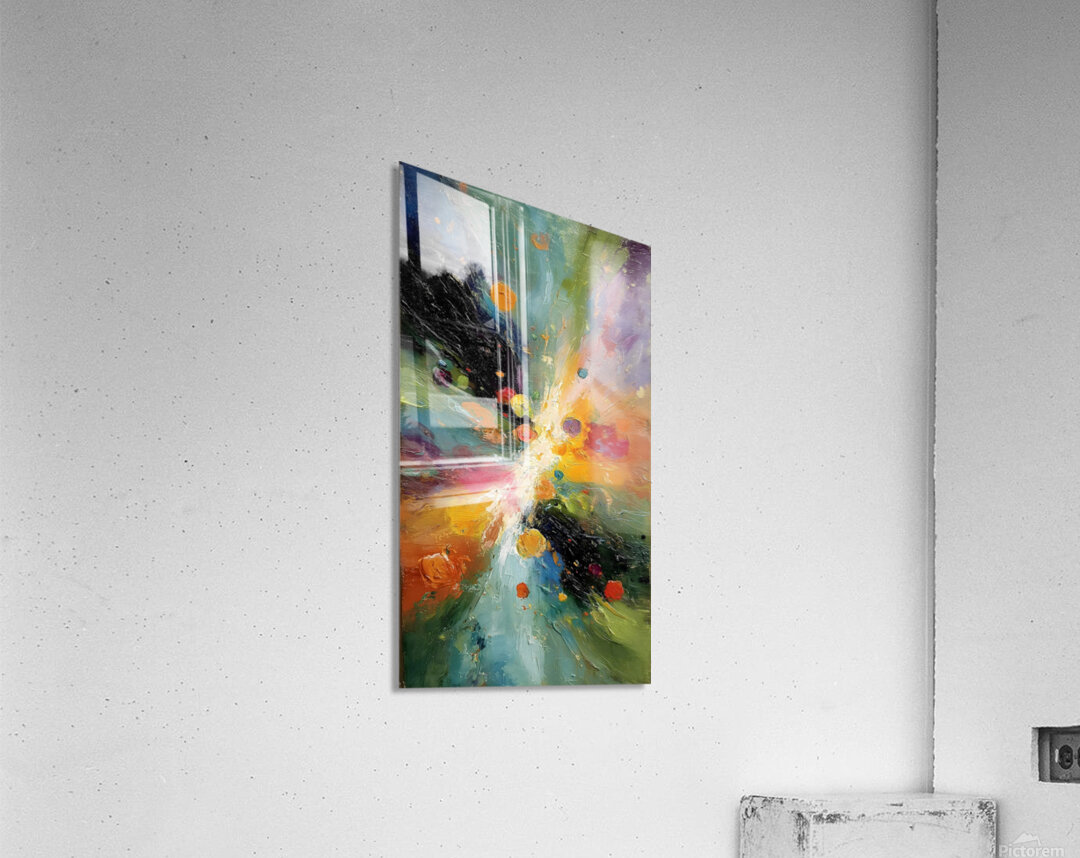 Stellar Bloom – Color Burst Abstract Print Acrylic Print