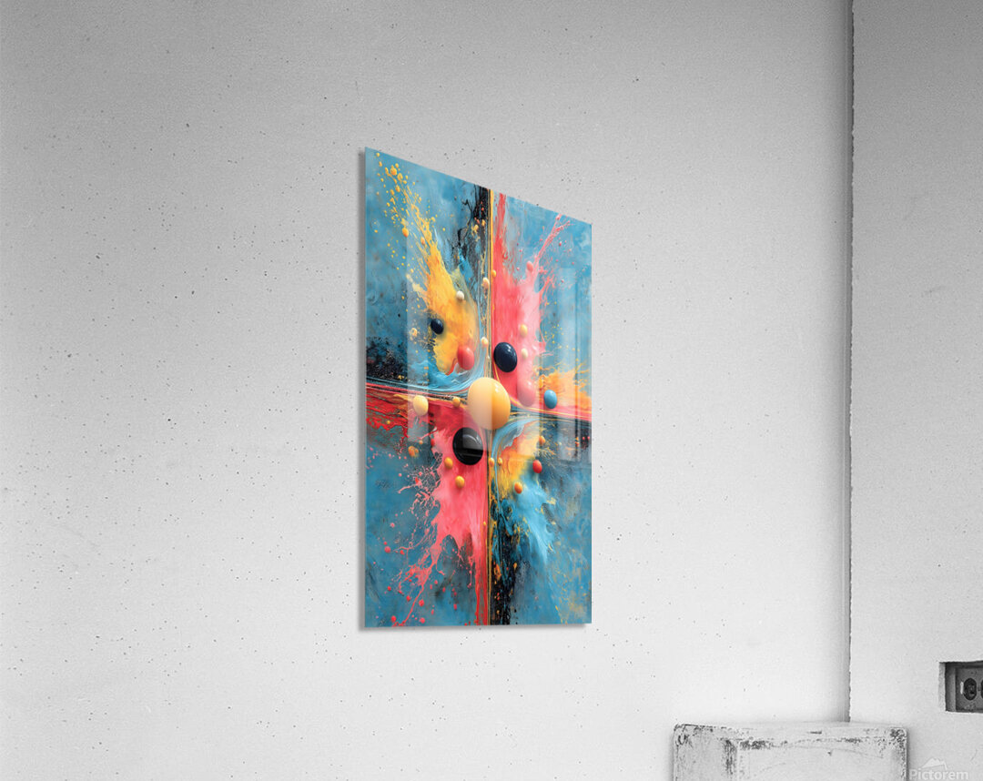 Quadrant Burst – Color Collision Abstract Print Acrylic Print