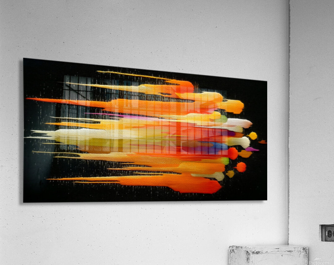 Sonic Strata – Horizontal Streaks Abstract Print Acrylic Print