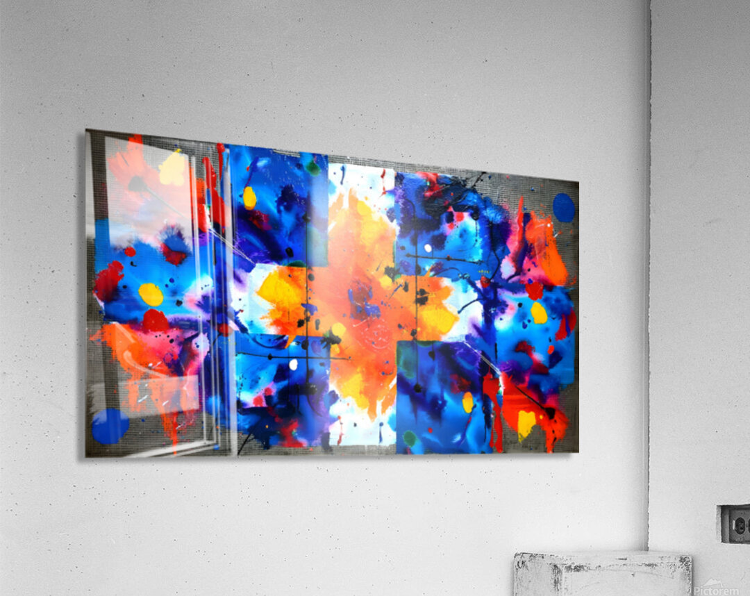 Petal Parade – Candy-Color Floral Abstract Print Acrylic Print