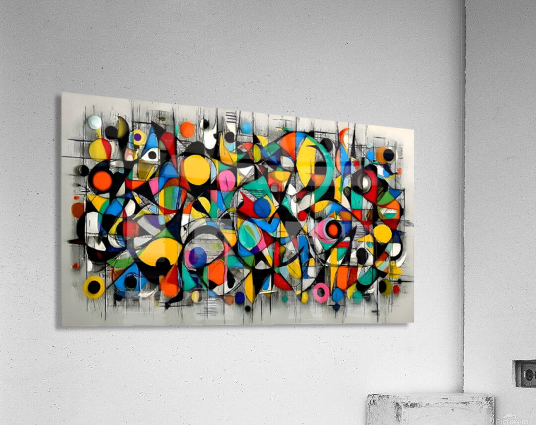 Confetti Logic – Color Grid Abstract Print Acrylic Print