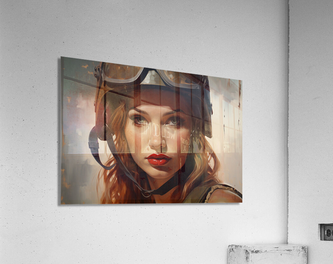 Woman of War – Grit & Grace Portrait Art Print Acrylic Print