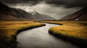 Where the Waters Run - Minimal Landscape Art Prints