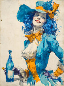 Sonrisa de Champan – Champagne Smile Vintage Poster Art Print