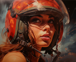 Woman Of War - Urban Warrior Portrait Art Prints