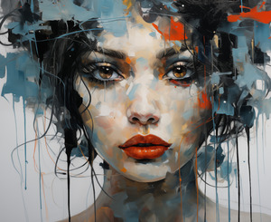 Psychosis – Abstract Expression Portrait Art Print