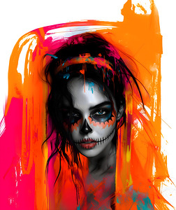 Fuego De Los Muertos - Fire Of The Dead - Dia De Los Muertos Art Prints