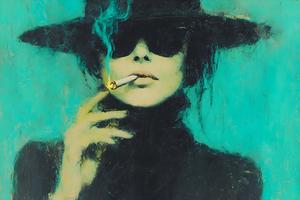 The Hidden Gaze – Vintage Fashion Art Print