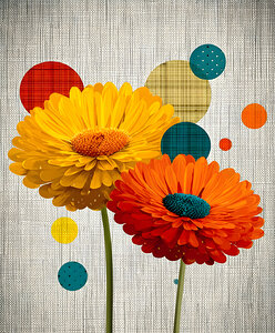 Daisy Pop – Modern Floral Art Print