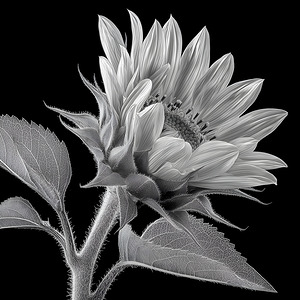 Sunflower Selfie 14 - Sunflower Portrait Art Prints