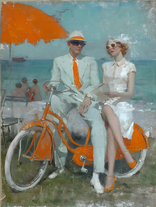 Elegance Under the Sun – Vintage Fashion Poster Art Print