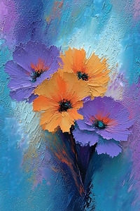 Floraison Au Crepuscule - Twilight Bloom - Contemporary Floral Art Prints
