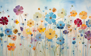 Flower Explosion – Colorful Wildflower Meadow Art Print