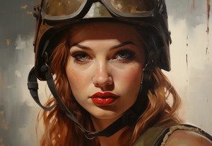 Woman of War – Grit & Grace Portrait Art Print