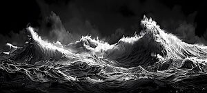 Tempestuous Symphony - Stormy Ocean Art Prints