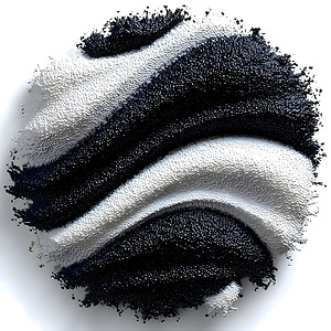 Tideform Sphere – Textured Black & White Print
