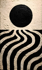 Eclipse Horizon – Minimalist Wave Print