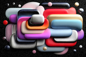 Soft Machines – Retro Tech Tubes Abstract Print