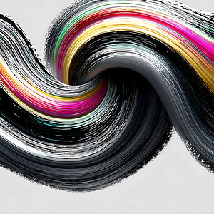 Chromatic Helix – Color-Twist Abstract Print