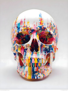 The Architect – Color Grid Skull Print