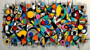 Confetti Logic – Color Grid Abstract Print