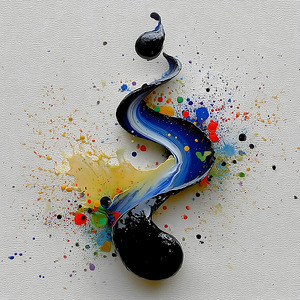 Neon Comet – Drip & Splatter Abstract Print