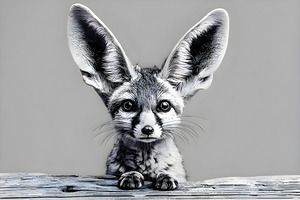 Loud and Clear – Fennec Fox Portrait Print