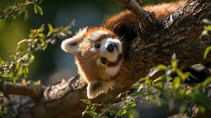 Forest Acrobat – Red Panda Print