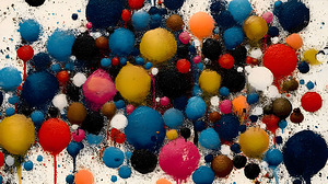 Balloon Room – Playful Pop-Color Abstract Print