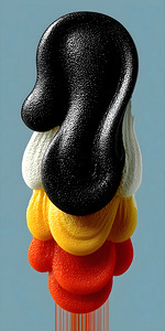 Color Stack Totem – Pop Abstract Sculpture Print