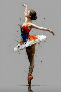 Painted Arabesque – Ballerina Print