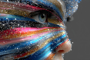 Starry Eyes – Cosmic Portrait Print