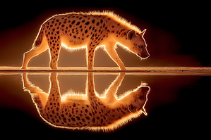 Ember Stalker – Hyena Reflection Print