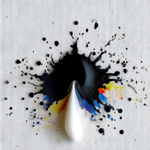 Impact Point – Monochrome Burst with Royal Accents Print