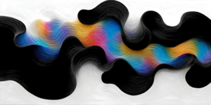 Spectrum Meander – Ribbon Flow Abstract Print