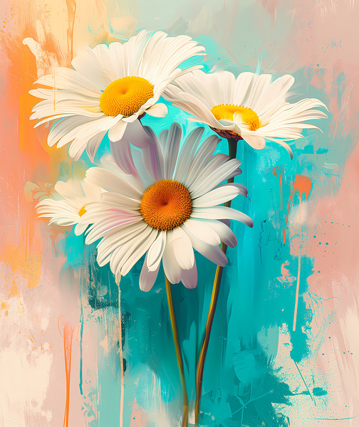 Gerber Daisies - Bright Daisy Bouquet Art Prints Print