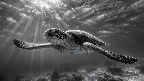 The Slow Path – Minimal Monochrome Art Print Print