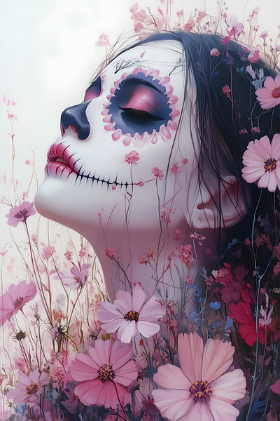 El Silencio De Los Muertos Bellos - The Silence Of The Beautiful Dead - Dia De Los Muertos Art Prints Print