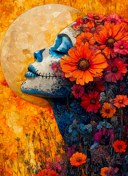 Cempasuchil Eterna - Eternal Marigold - Marigold Floral Art Prints Print