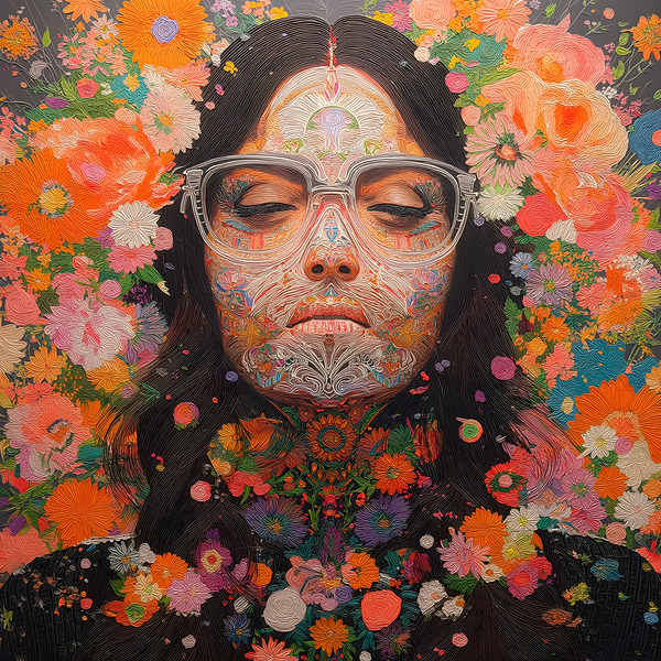 Pensamientos Florales - Floral Thoughts - Pop Surreal Floral Art Prints Print