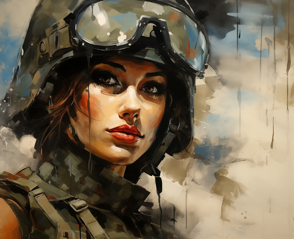 Woman of War – Contemporary Figurative Art Print Print
