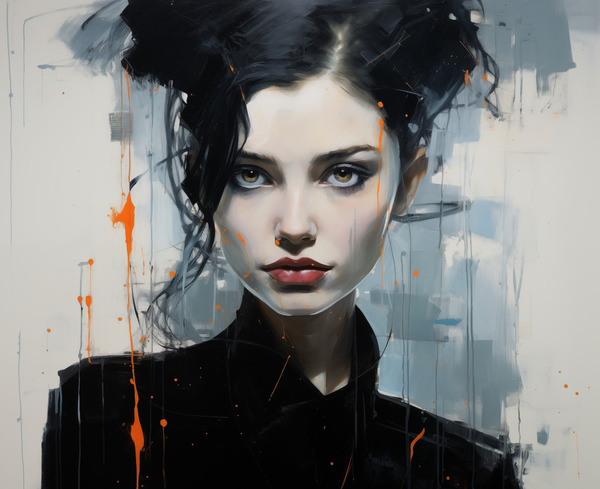 Narcissistic – Modern Portrait Study Art Print Print