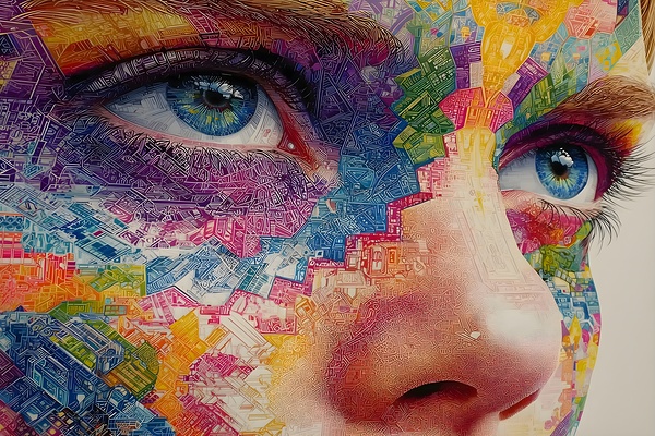 Cartografia Del Alma - Cartography Of The Soul - Surreal Portrait Art Prints Print