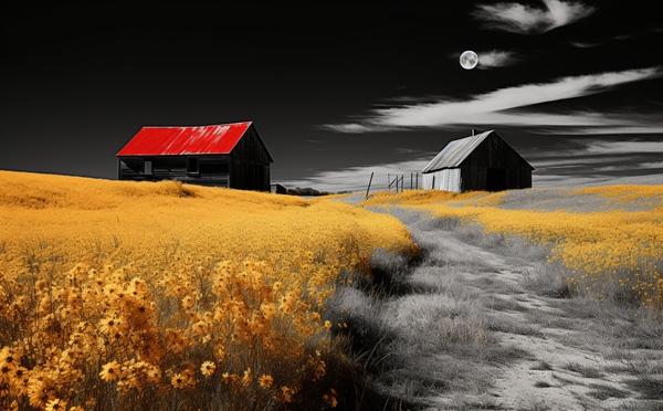 Revival - Sunrise Marsh Landscape Art Prints Print